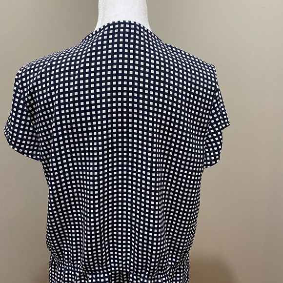 J. Crew Black and White Flutter Sleeve Blouse Relaxed Fit - Picture 3 of 4